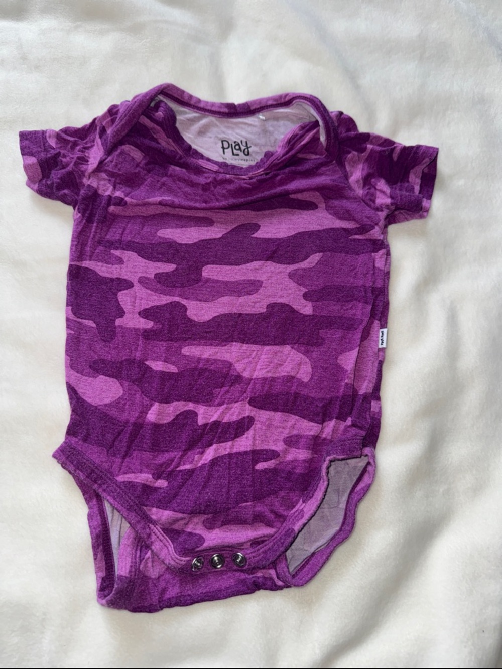 Little Sleepies Purple Camo Bodysuit 6/12 months